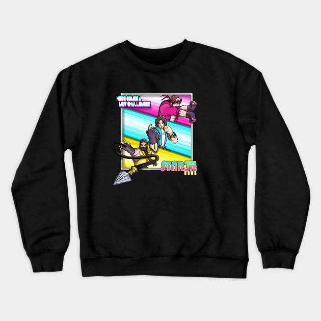 Starbomb Ninja Brian Egoraptor Danny Sexbang Crewneck Sweatshirt by LuisIPT